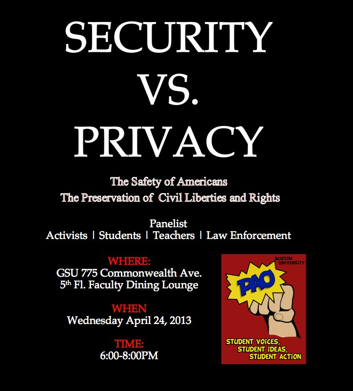 BU Privacy Security Event